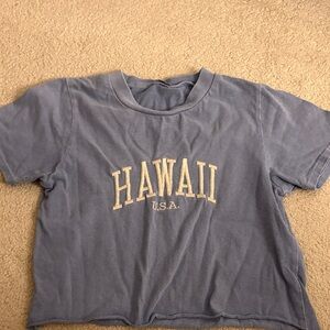 Brandy Melville Blue 'Hawaii' Tee